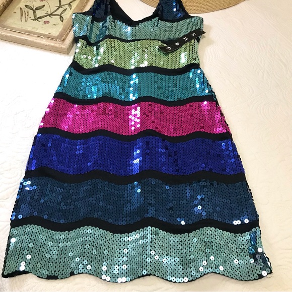 NWT Snap Vibrant Sequin Cocktail Dress - Picture 5 of 16